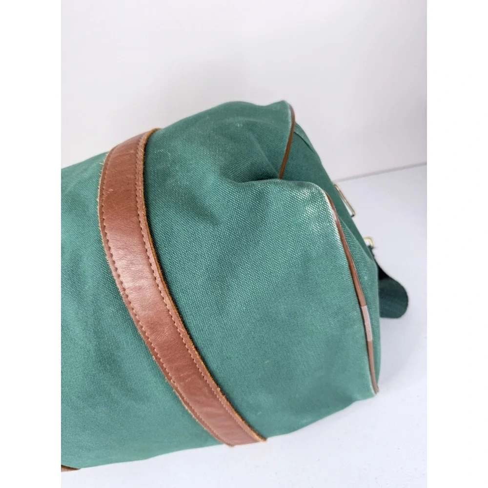 Vintage The Ocean Course Kiawah Island Green Canvas Leather Golf Duffle Bag